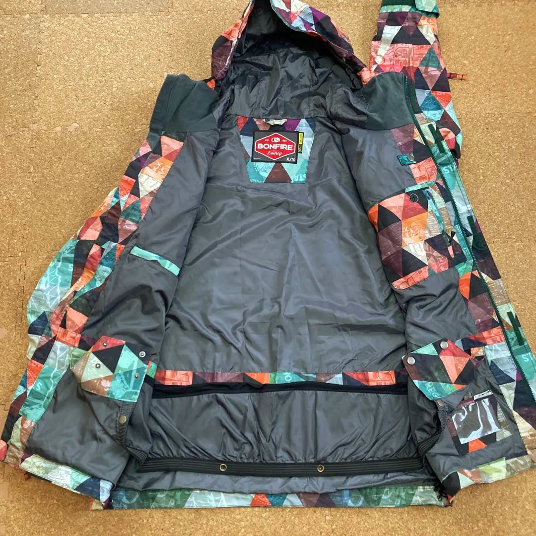 [Good condition] BONFIRE Snowboard Jacket Snowboard XL Men's Green