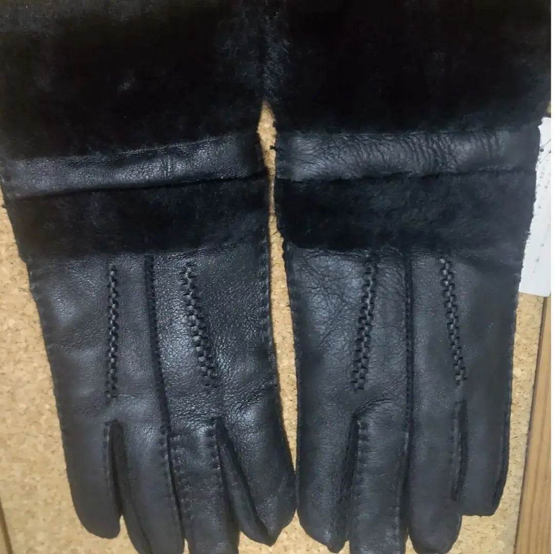 Women's Gloves M Size New Boa Lining Brushed Sheepskin