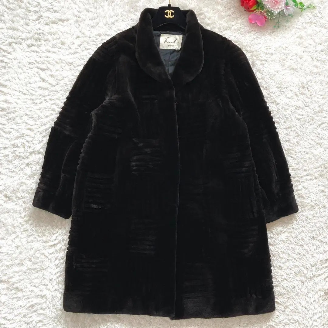 [Beautiful goods] Shard mink luxury main fur mink coat long coat size L