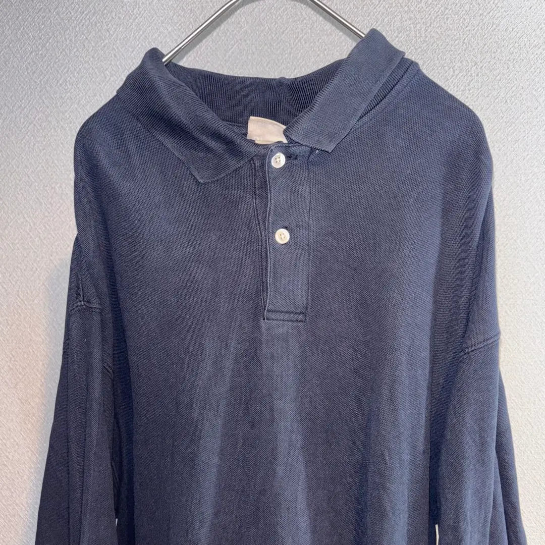 LL Bean Long Sleeve Black Polo Shirt for Men L