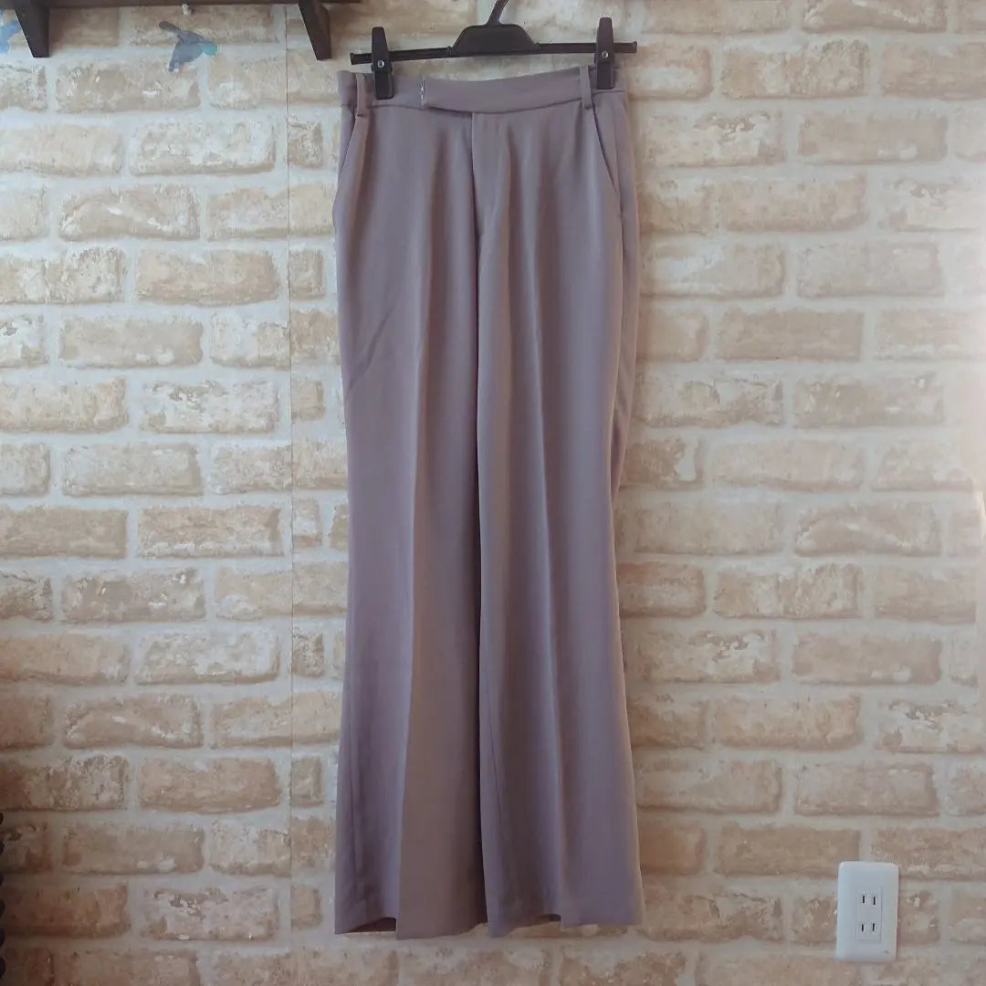 ★LOWRYS FARM★Used★Simple Elastic waist back slacks★Brown★L