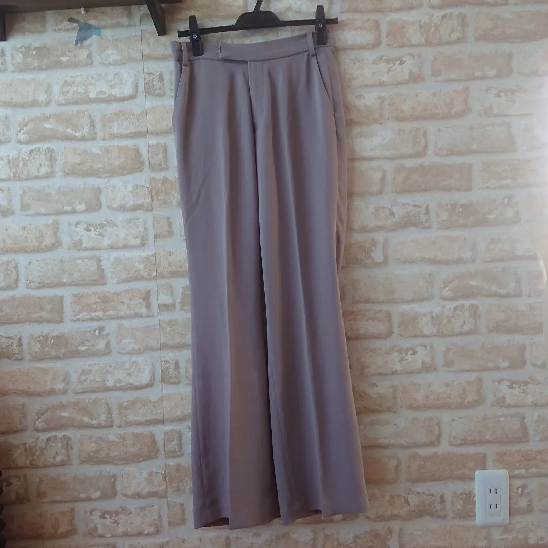 ★LOWRYS FARM★Used★Simple Elastic waist back slacks★Brown★L