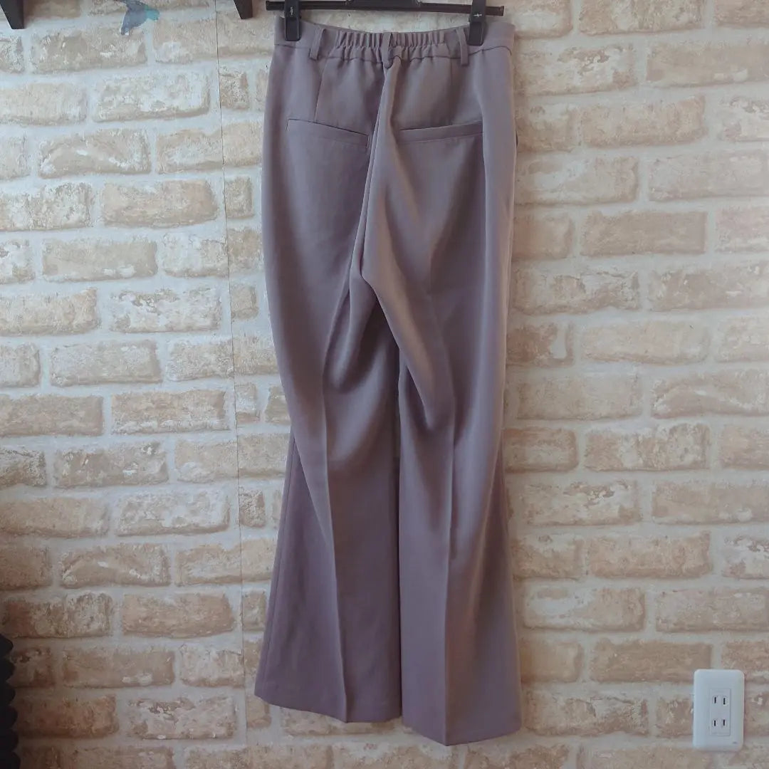 ★LOWRYS FARM★Used★Simple Elastic waist back slacks★Brown★L