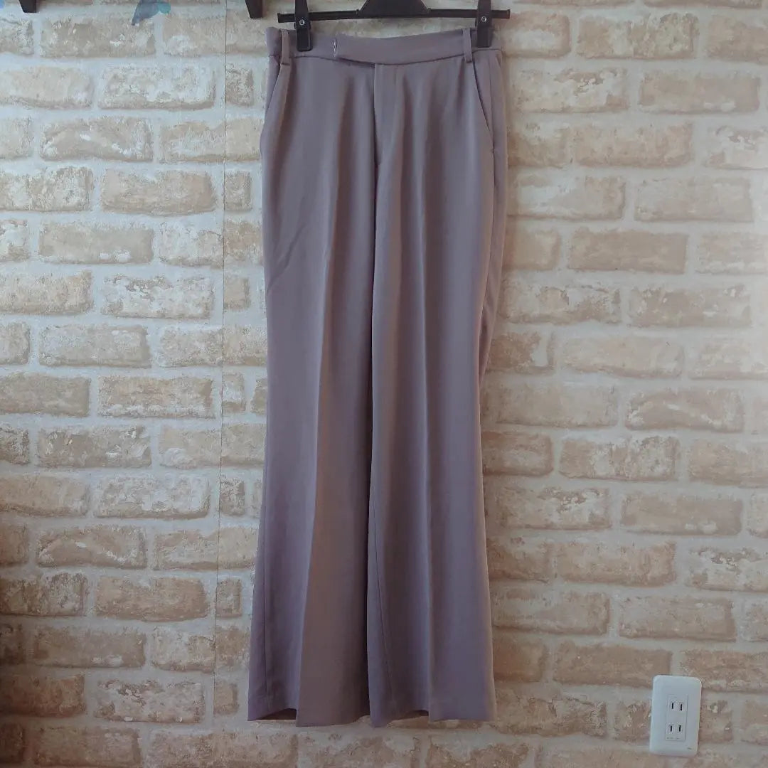 ★LOWRYS FARM★Used★Simple Elastic waist back slacks★Brown★L