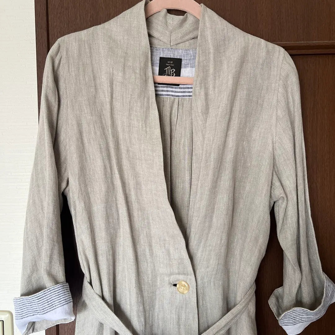 Linen long coat