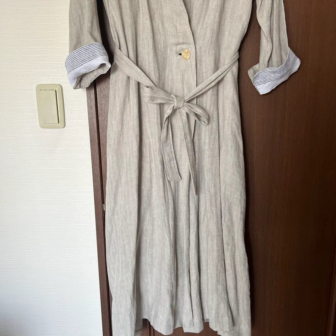 Linen long coat