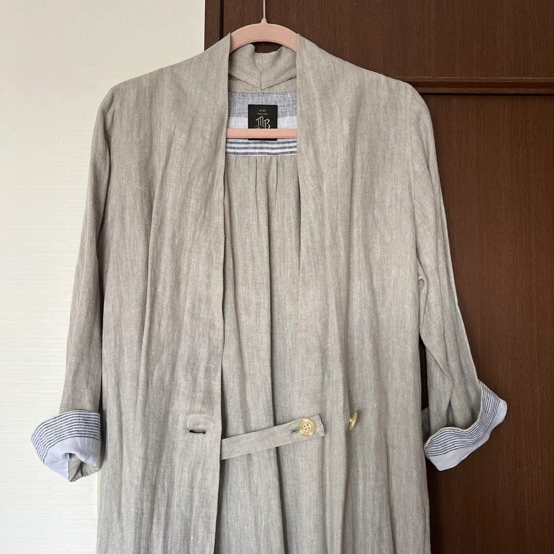 Linen long coat