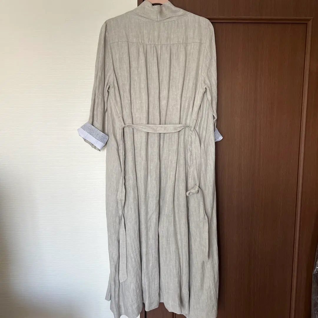 Linen long coat