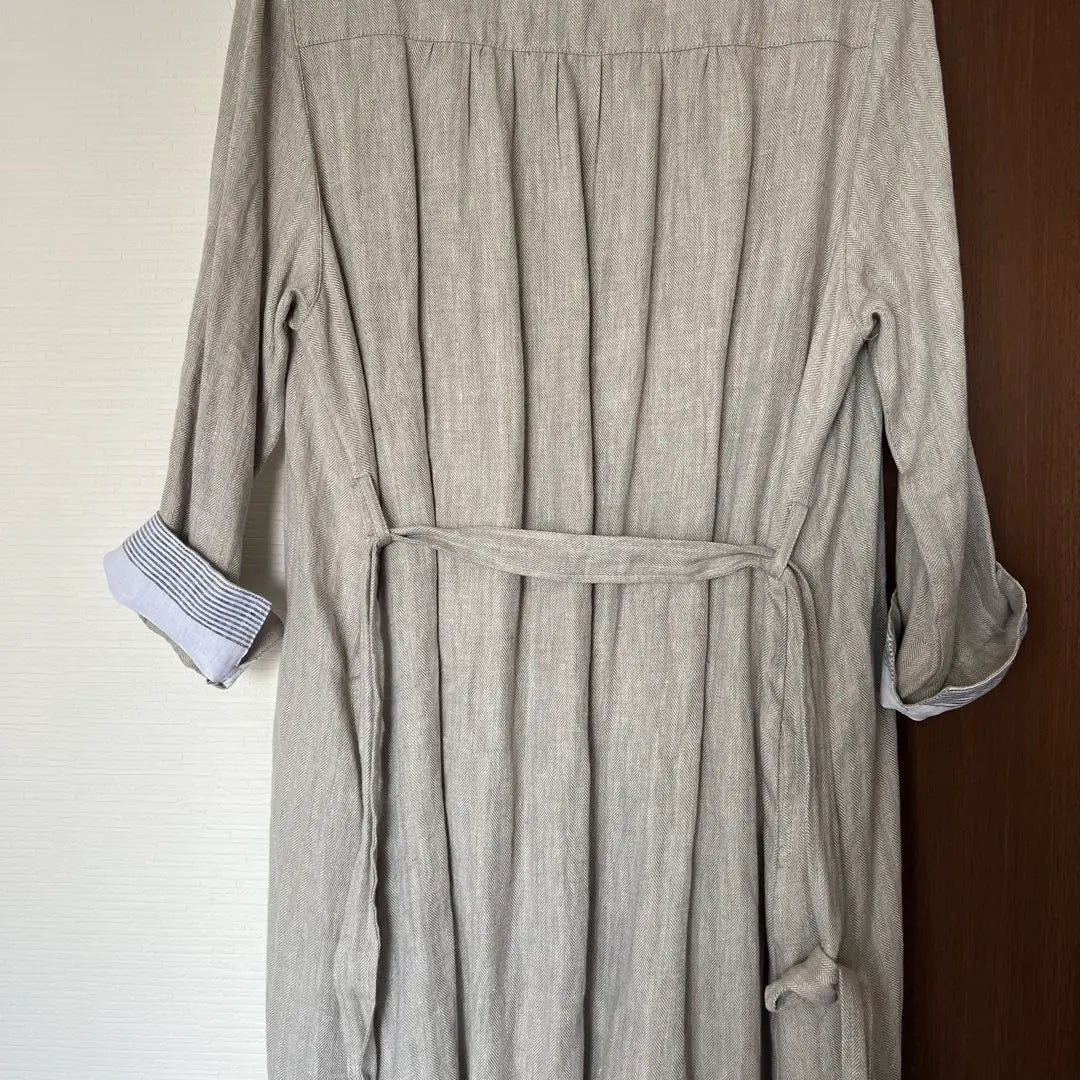 Linen long coat