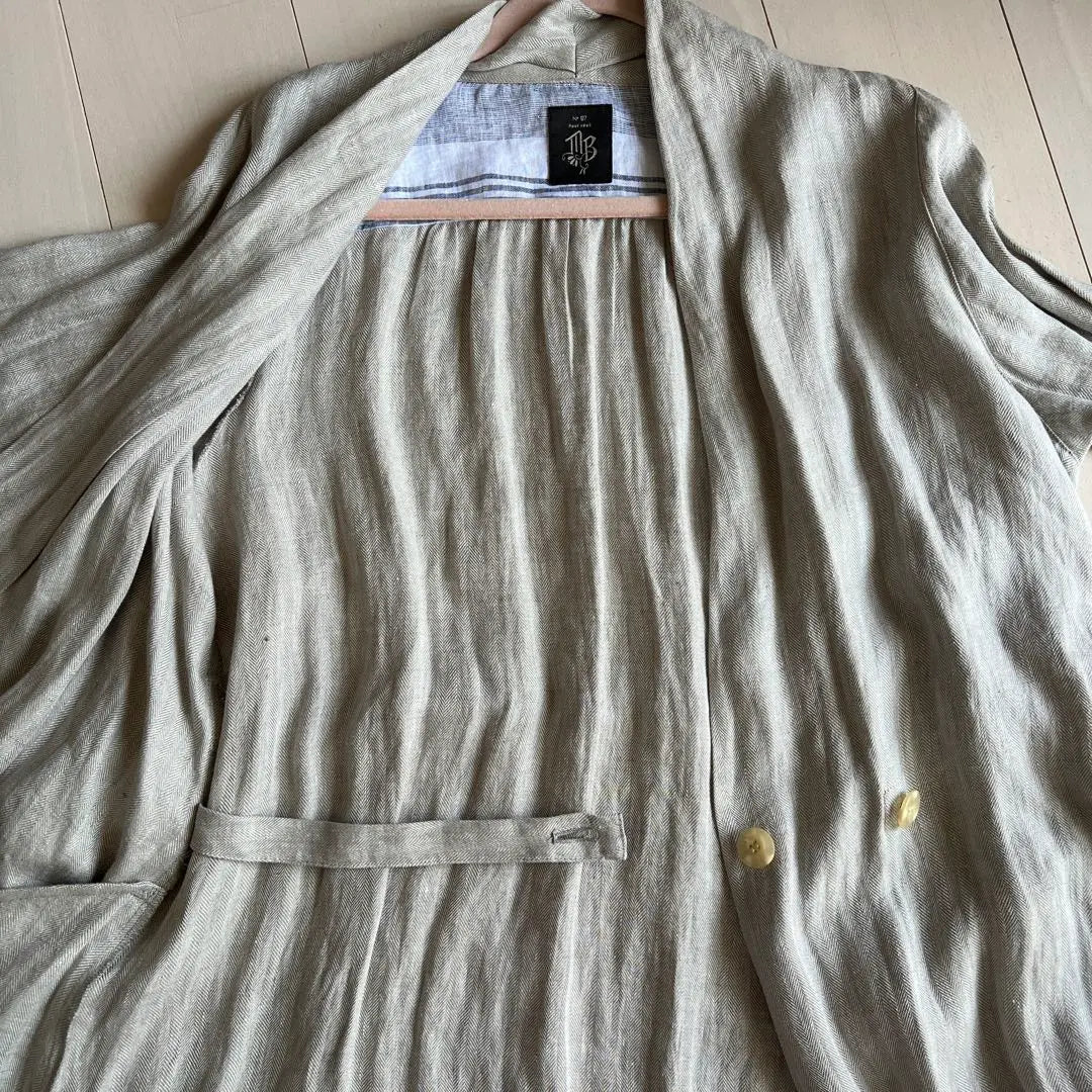 Linen long coat