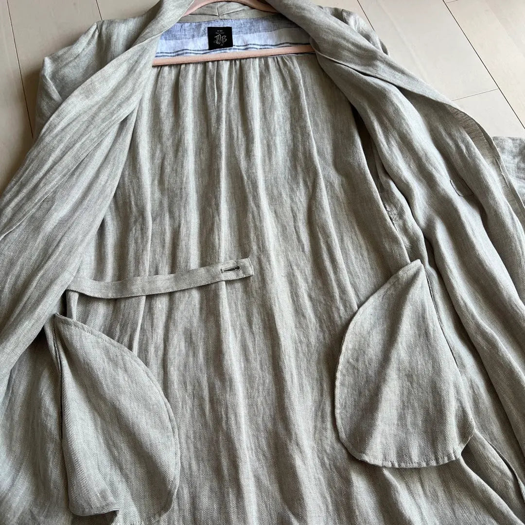 Linen long coat