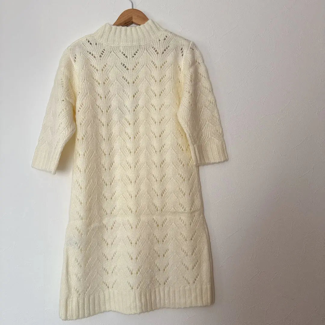 [New and unused] Rady Knit Short Sleeve Long White Lace Lady M