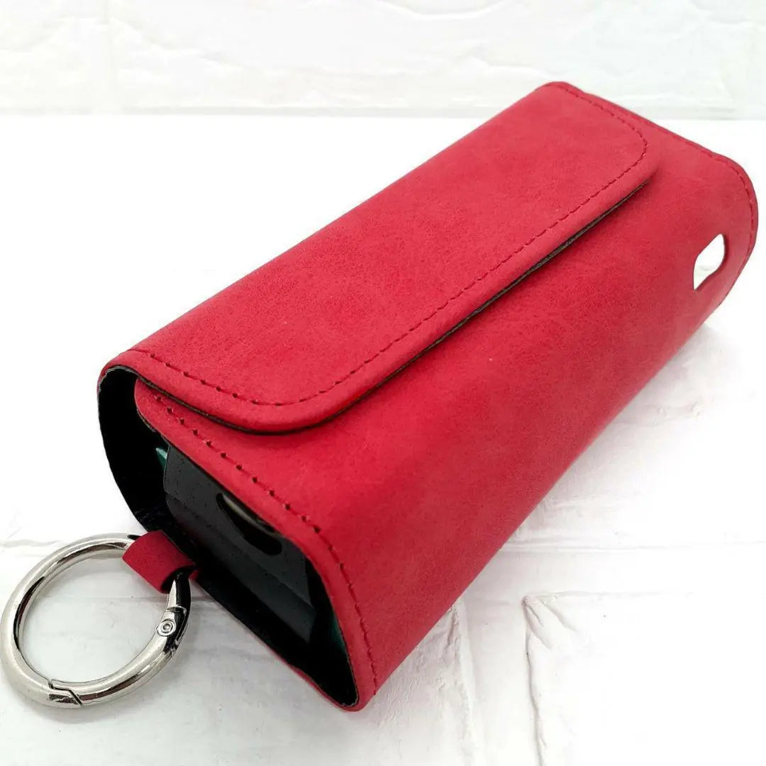 ★ ICOS Irma I case IQOS ILUMA carabiner suede red 2