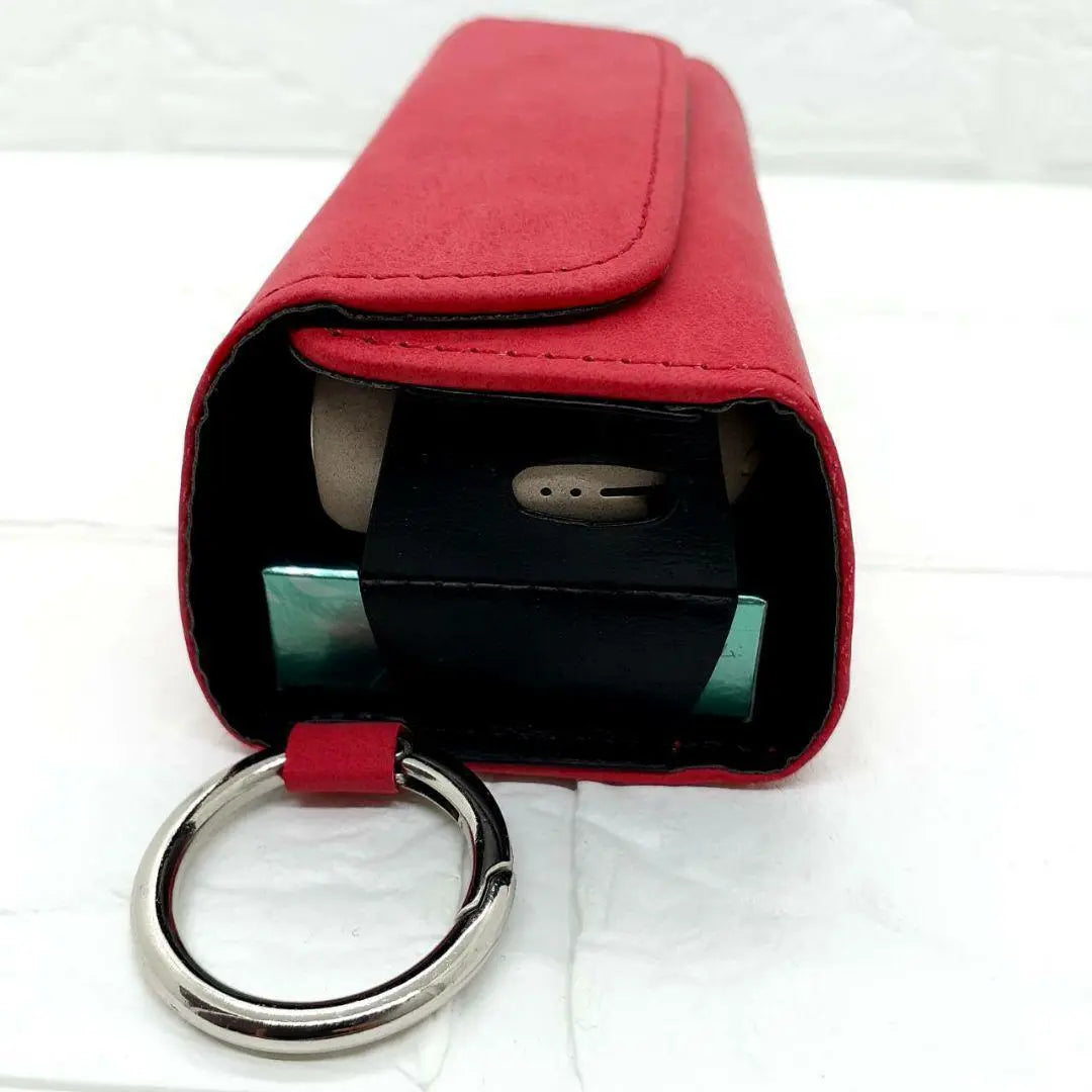 ★ ICOS Irma I case IQOS ILUMA carabiner suede red 2