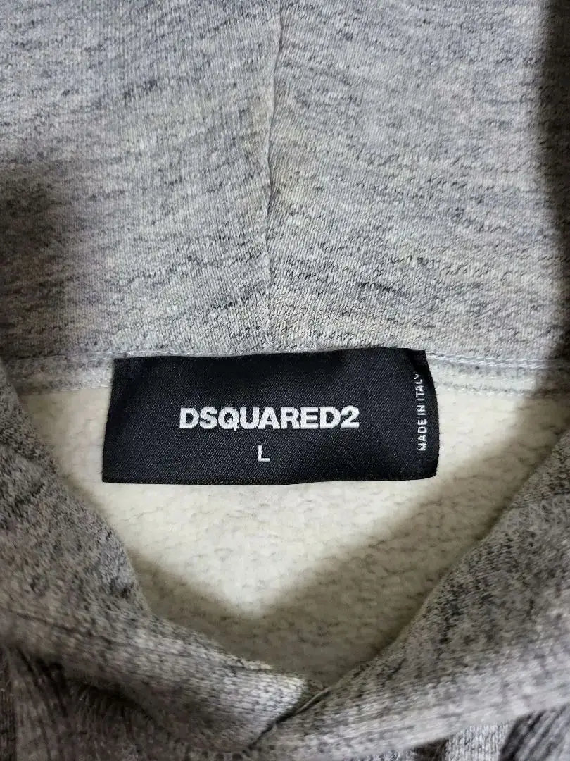 Regular price: 85,000 yen! DSQUARED2 Marbled Gray Hoodie Size L