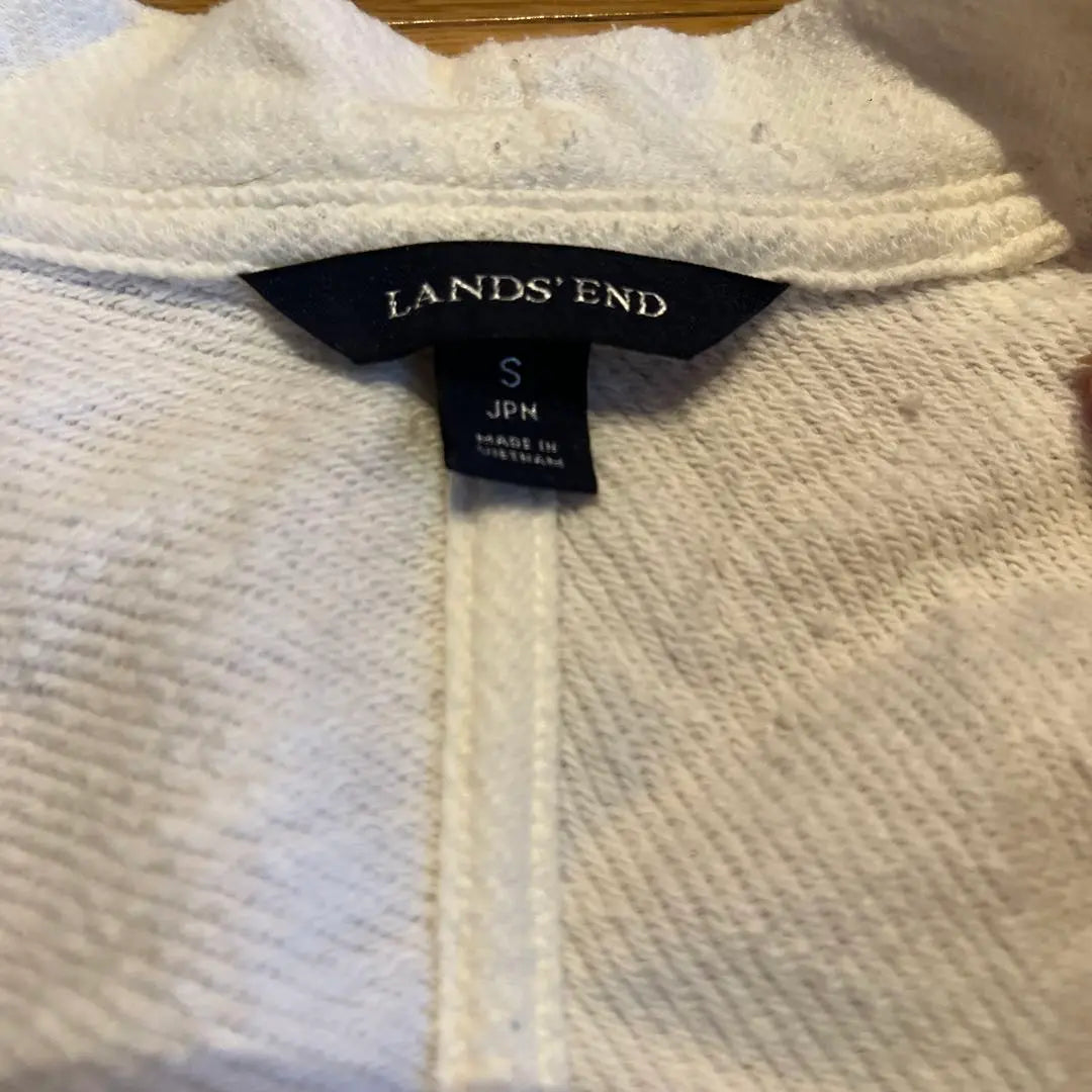 Lands End White Cardigan 5-part sleeve