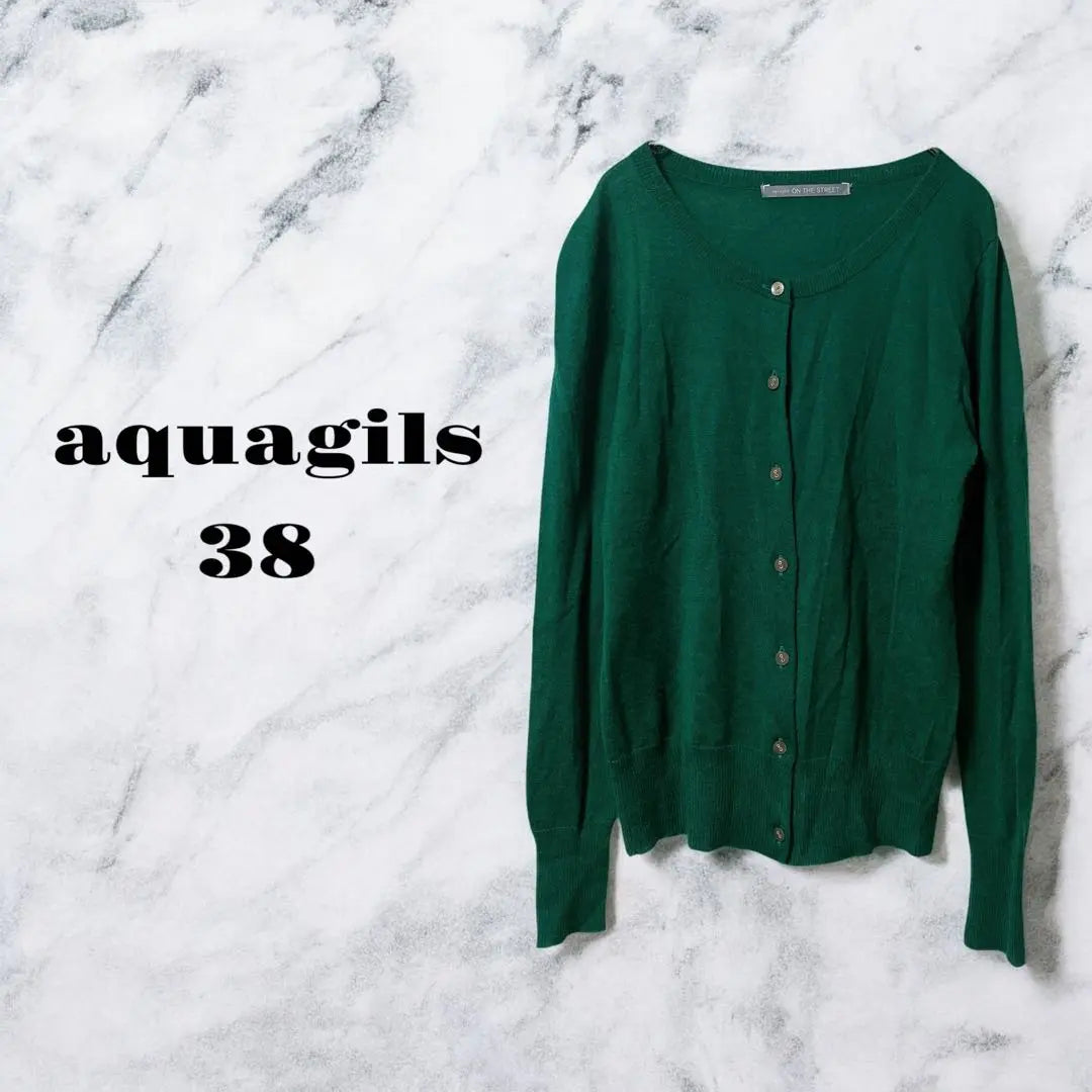 [Vintage] aquagils cardigan with buttons, green [38]