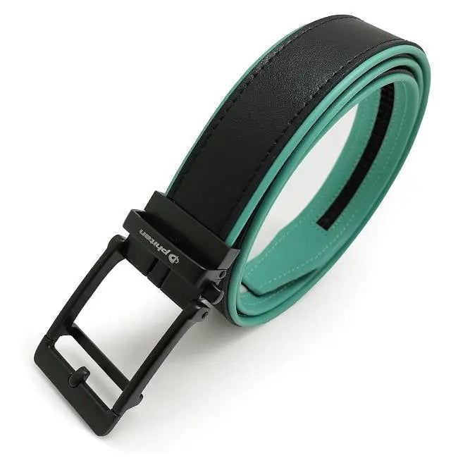 Cinturón de golf Phiten impregnado de titanio color negro menta 30 Aqua