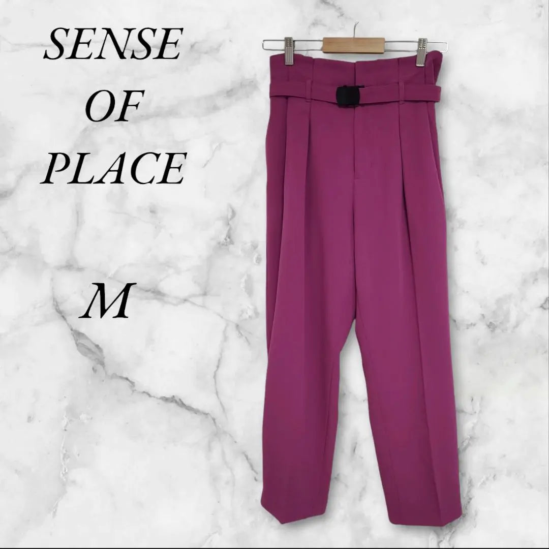 Sense of Place Pants Trousers [M] Pink Purple Waist Belt included