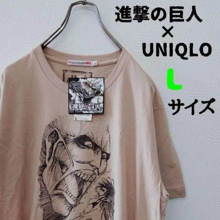 New UNIQLO UNIQLO Attack on Titan Big Logo Print Logo T-shirt