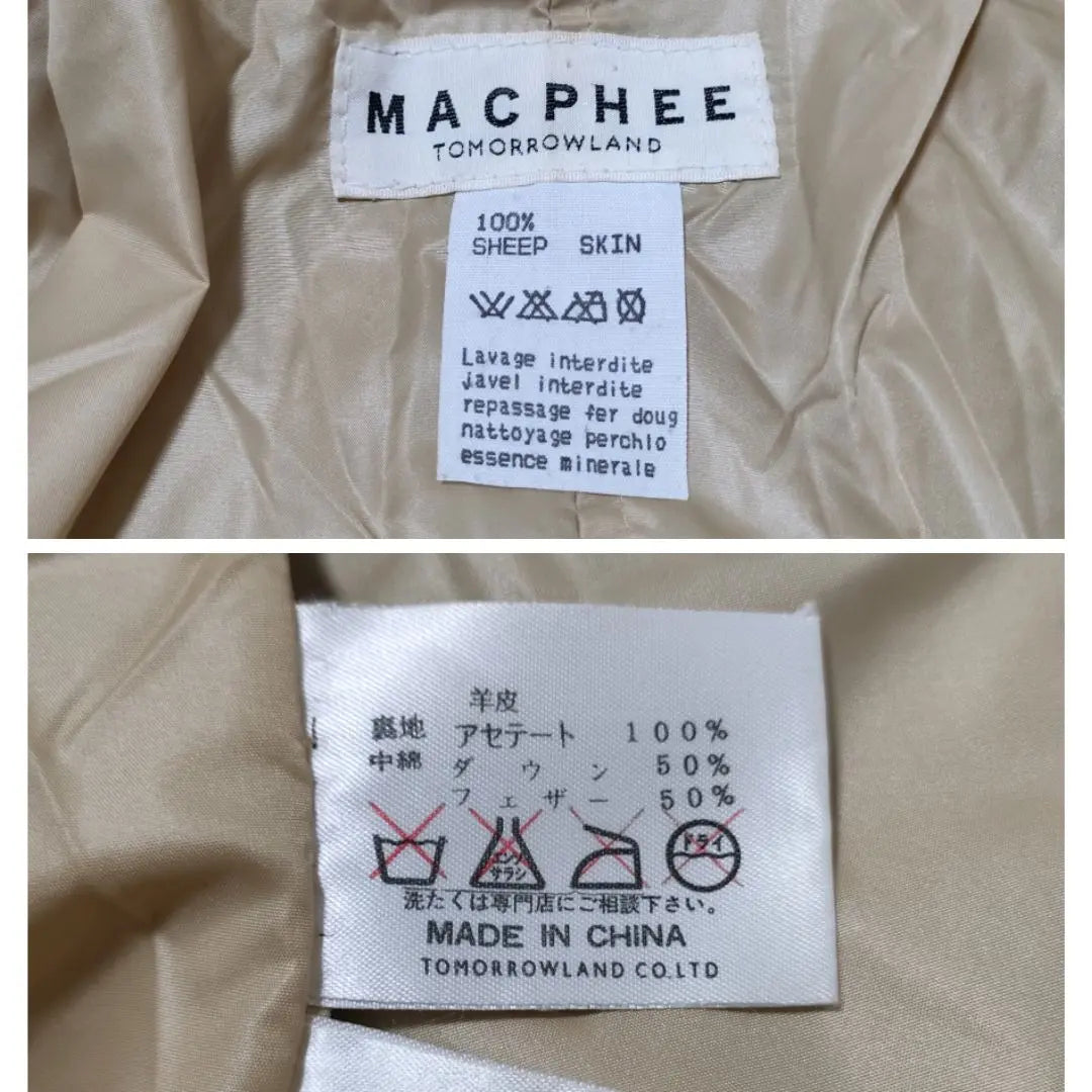 [Rare] McAfee Sheepskin Down Jacket Camel XL equivalent