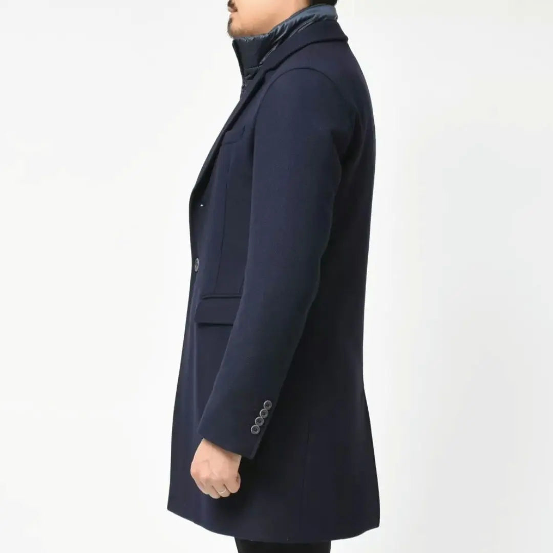 ☆ Beauty ☆ Herno Herno Chester Coat H Dark Navy 50 | ☆ 美品☆HERNO ヘルノ チェスターコート Hダークネイビー 50