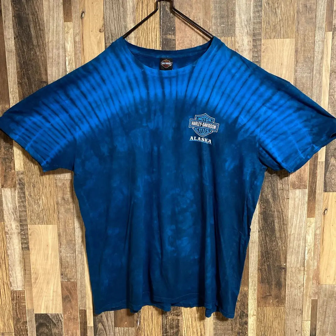 Alaska Harley Davidson Killer Eagle Motorcycle Used Short Sleeve T-shirt | アラスカ ハーレーダビッドソン シャチ イーグル バイク 古着 半袖 Tシャツ