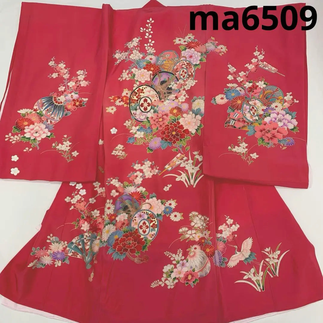 ma6509 Kimono largo para niña que visita el santuario, color rosa