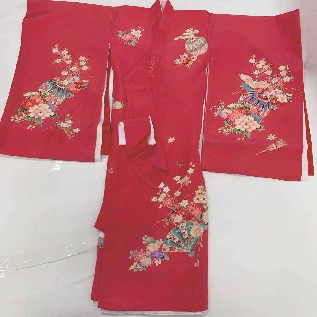 ma6509 Kimono largo para niña que visita el santuario, color rosa