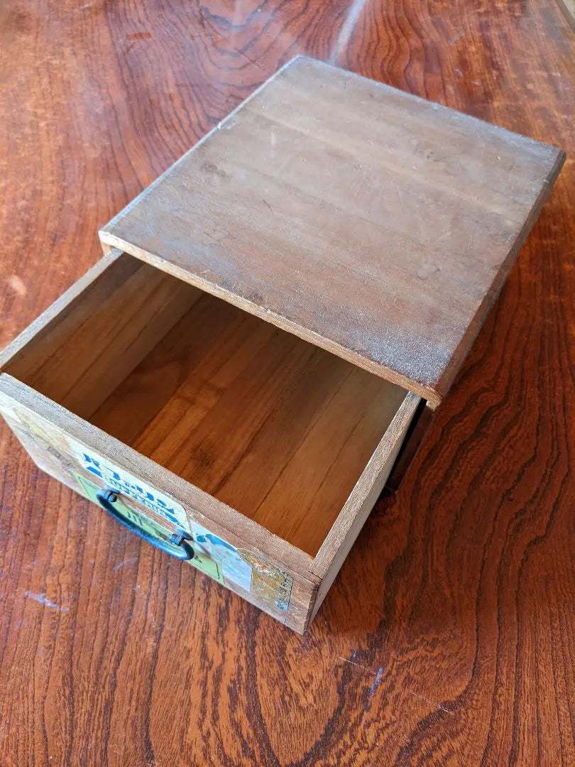 Caja retro/médica Showa/artículo de época/caja de almacenamiento vintage de madera/envío gratuito/compra inmediata bienvenida