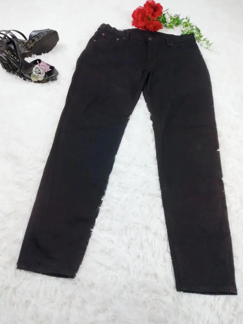 [Large size] Women's BIG JOHN Daypad Denim Pants Black