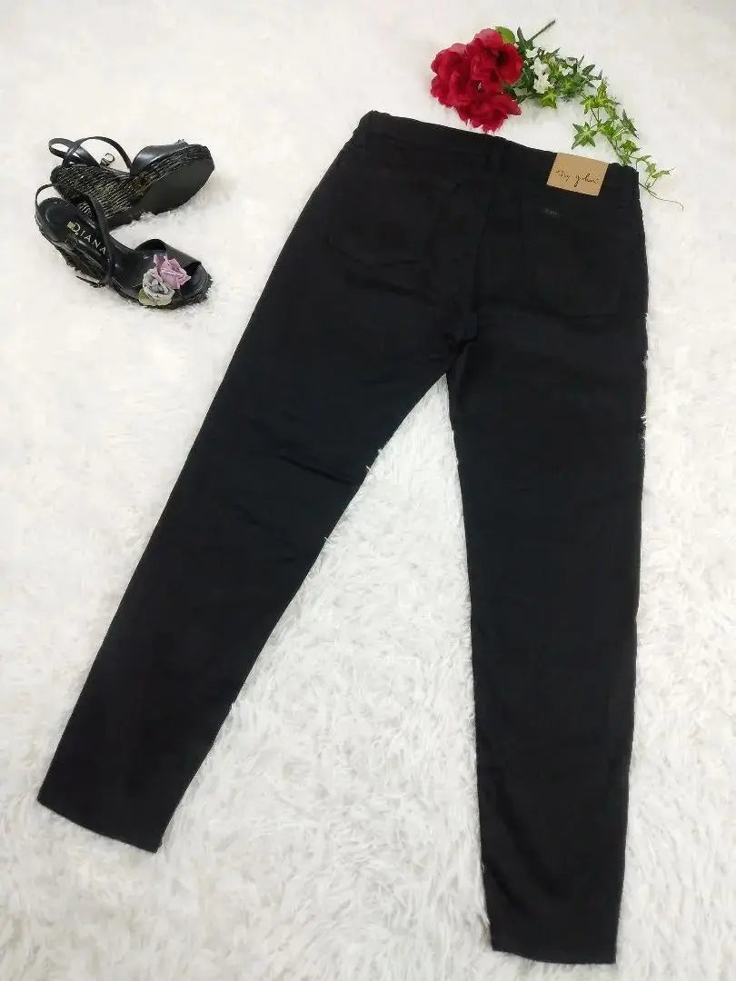 [Large size] Women's BIG JOHN Daypad Denim Pants Black