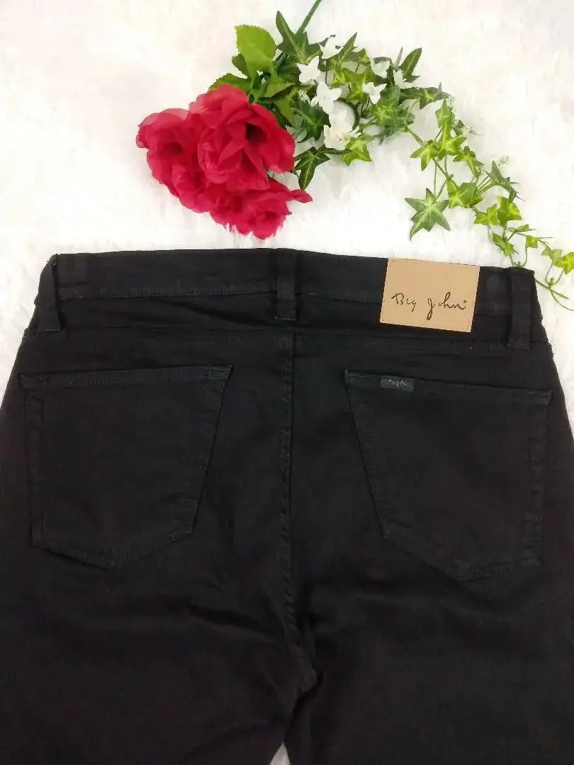 [Large size] Women's BIG JOHN Daypad Denim Pants Black