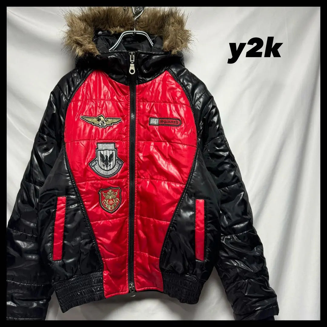 Y2K Archive Fur Gloss Footwaten Poly -down Jacket Food 35