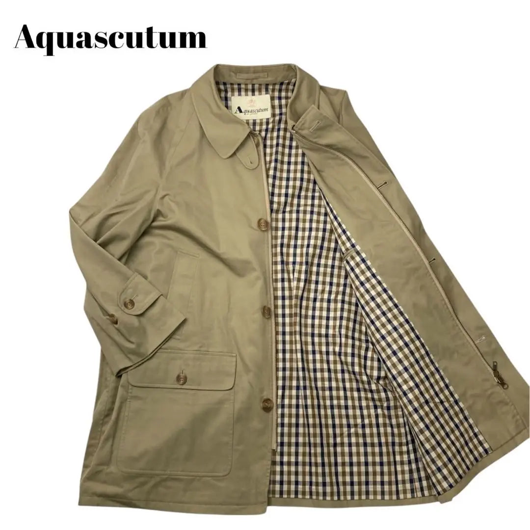 ✨Aquascutum✨Aquascutum gabardina, gabardina | ✨Aquascutum✨アクアスキュータム トレンチコート ステンカラーコート