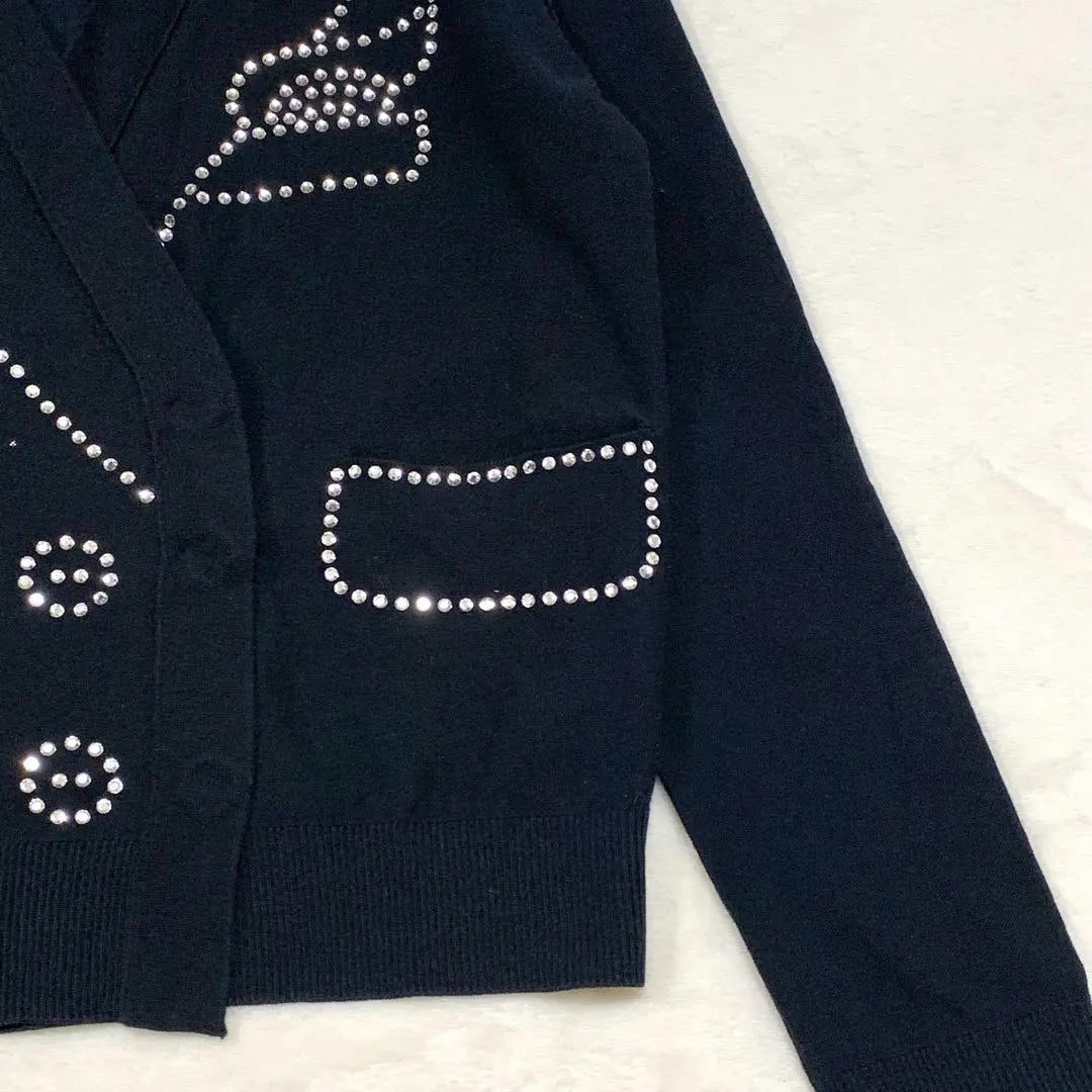 Beauty Sonia Rykiel Italy Rhinestone Design Cardigan | 美品 SONIA RYKIEL ITALY ラインストーン デザインカーディガン