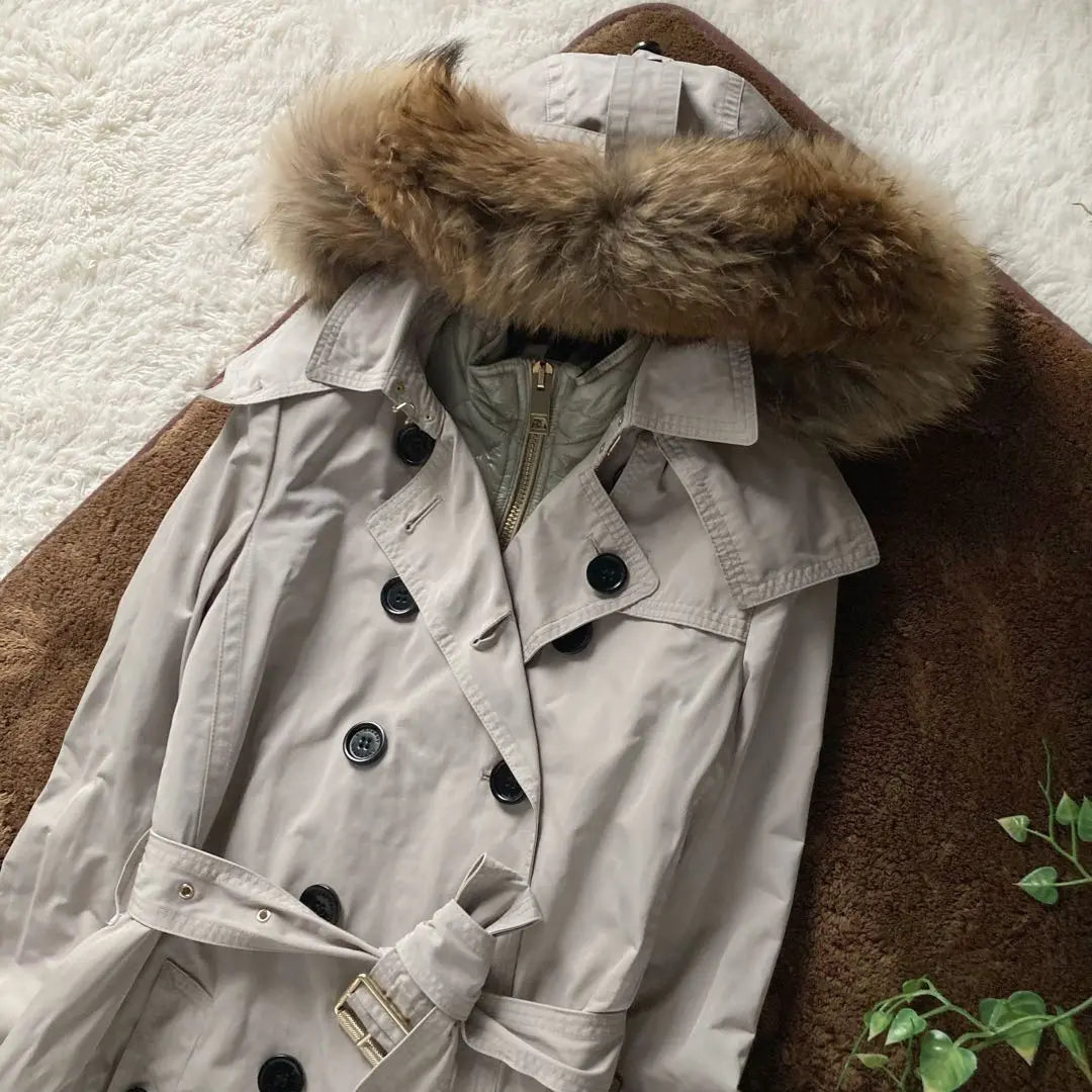 Burberry Trench Court Fur Food Quilting Liner Japan regular tag | バーバリー　トレンチコート　ファー付きフード　キルティングライナー　日本正規タグ