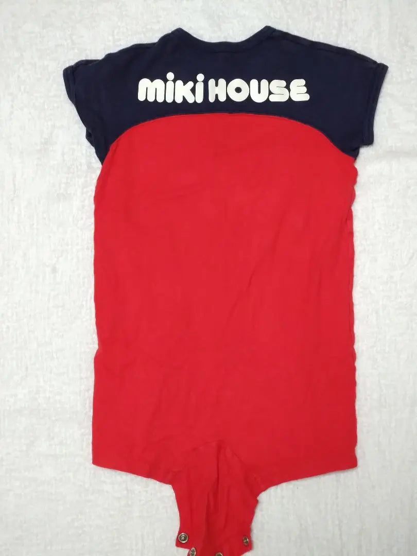 MikiHouse Miki House Buck Logo Short todo mameluco 90 | MIKIHOUSE ミキハウス バックロゴショートオール ロンパース 90