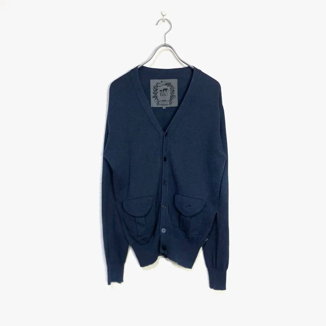 Bkc Brooklyn Circus Cotton Wool Blend Cardigan M Navy