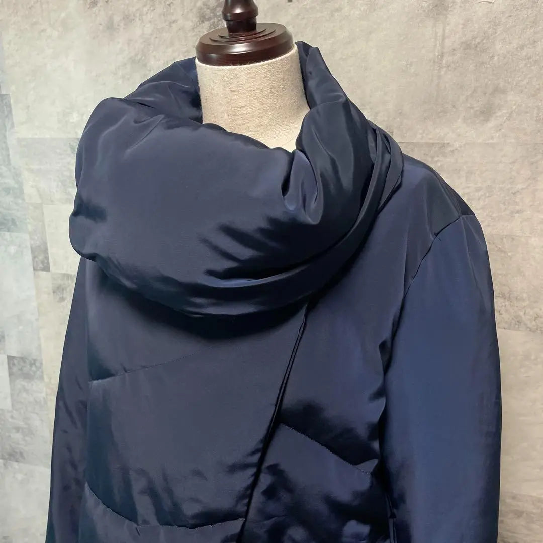 <SLY> Sly Navy Hooded Down Jacket, Free Size | ≪SLY≫ スライ　ネイビー フード付きダウンジャケット　フリーサイズ