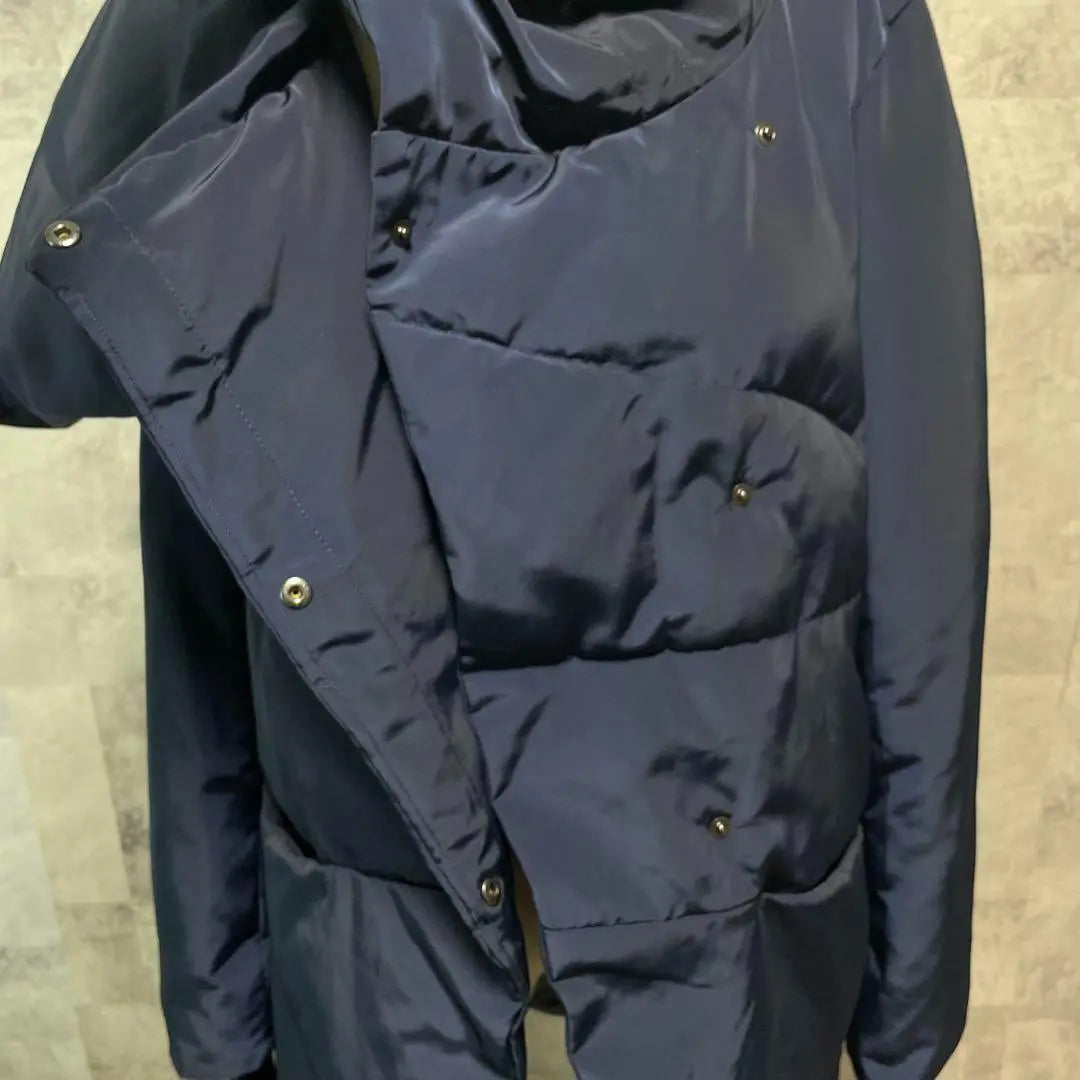 <SLY> Sly Navy Hooded Down Jacket, Free Size | ≪SLY≫ スライ　ネイビー フード付きダウンジャケット　フリーサイズ