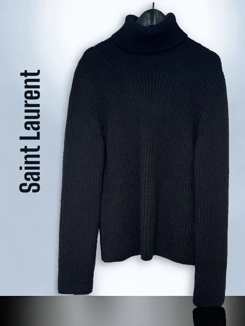 Saint Laurent Turtleneck Sweater Ribbed Alpaca