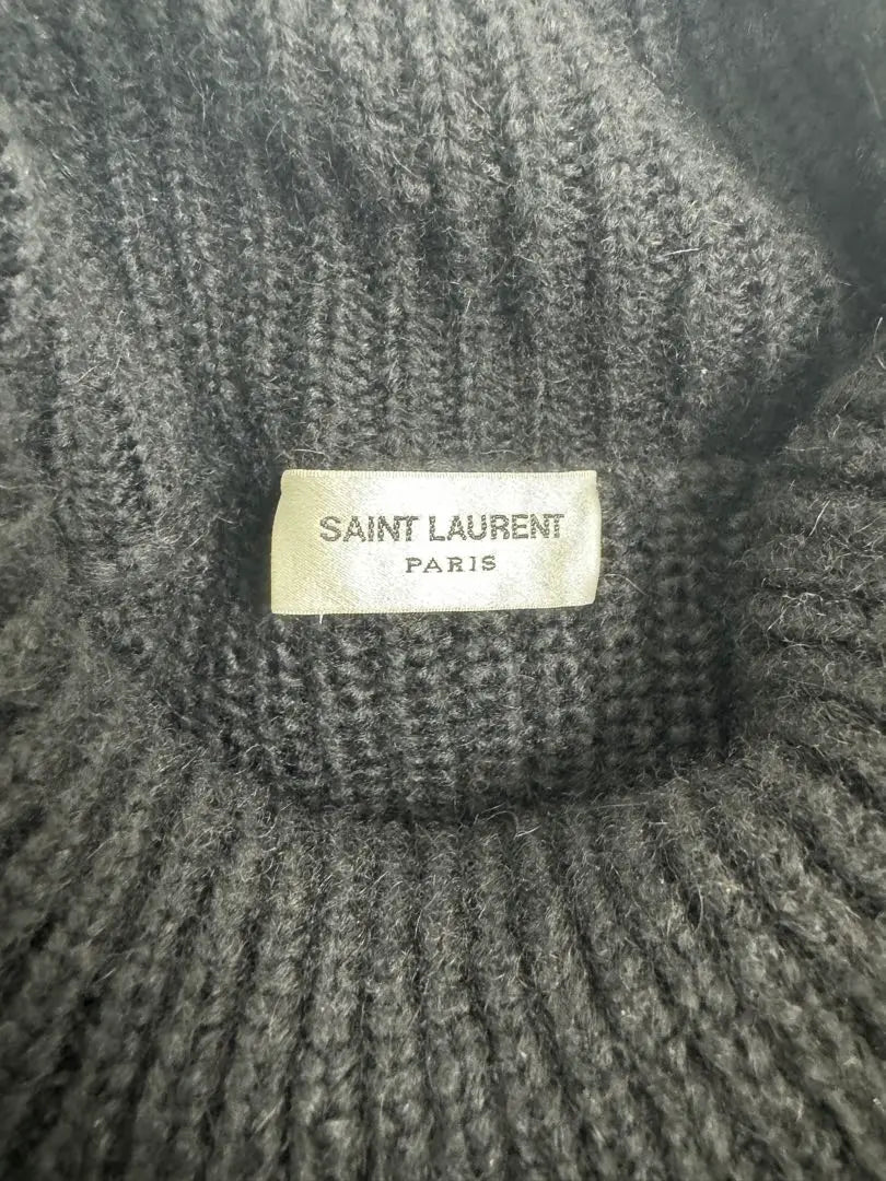 Saint Laurent Turtleneck Sweater Ribbed Alpaca