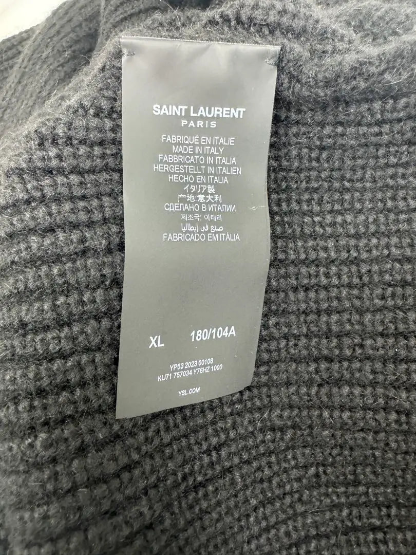 Saint Laurent Turtleneck Sweater Ribbed Alpaca