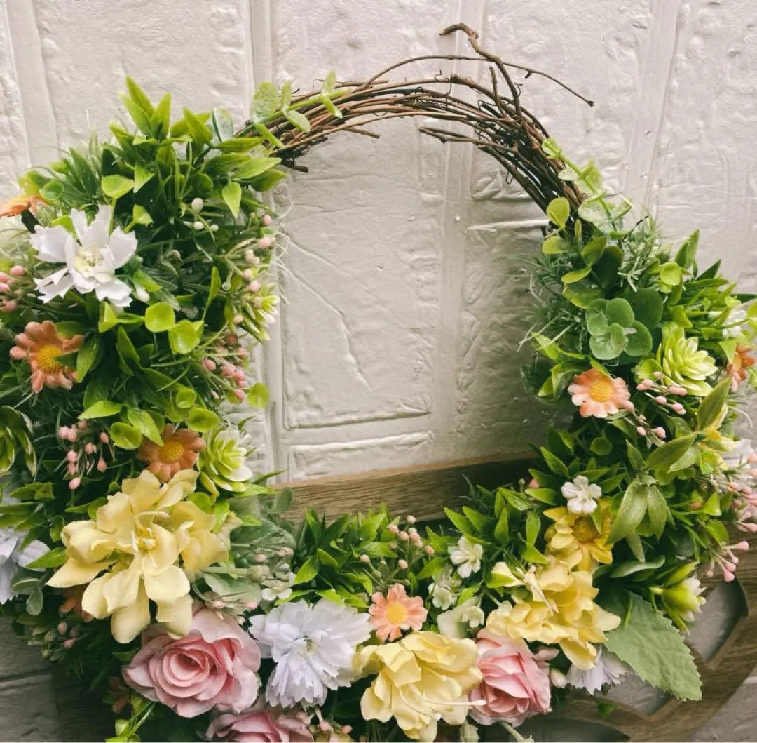 Flower Garden ☆ Crescent Wreath ☆ Artificial Flower Wreath ☆ Entrance Wreath