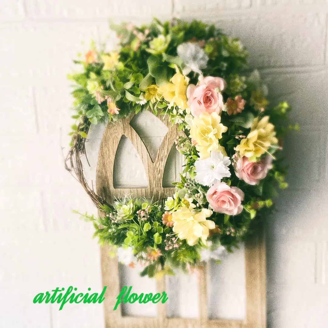 Flower Garden ☆ Crescent Wreath ☆ Artificial Flower Wreath ☆ Entrance Wreath