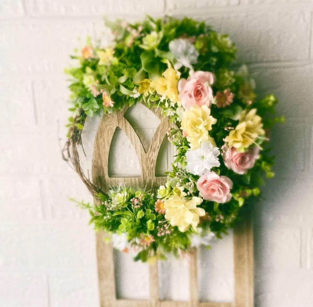 Flower Garden ☆ Crescent Wreath ☆ Artificial Flower Wreath ☆ Entrance Wreath