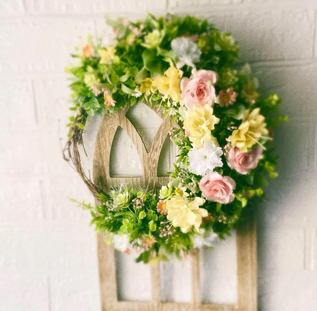 Flower Garden ☆ Crescent Wreath ☆ Artificial Flower Wreath ☆ Entrance Wreath