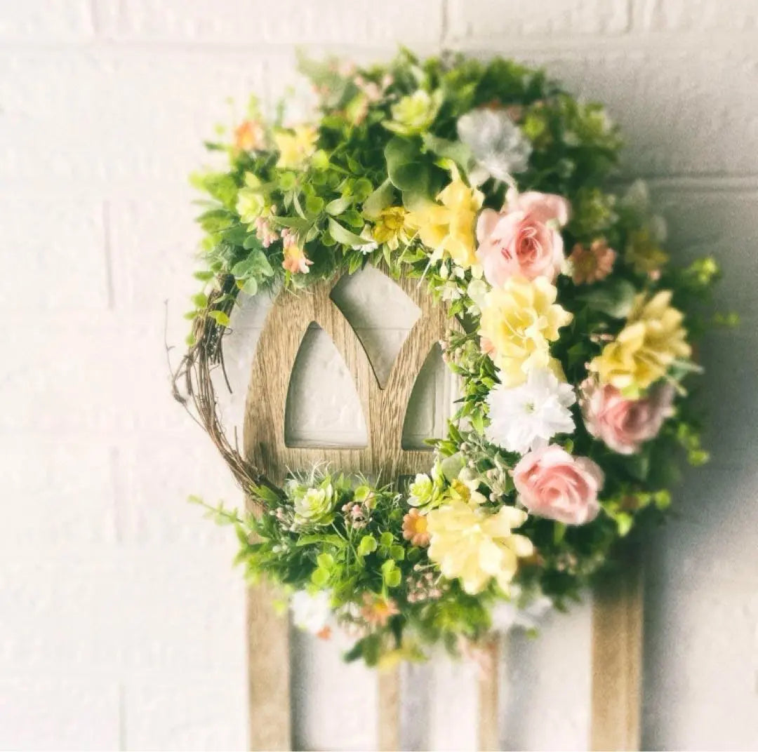 Flower Garden ☆ Crescent Wreath ☆ Artificial Flower Wreath ☆ Entrance Wreath