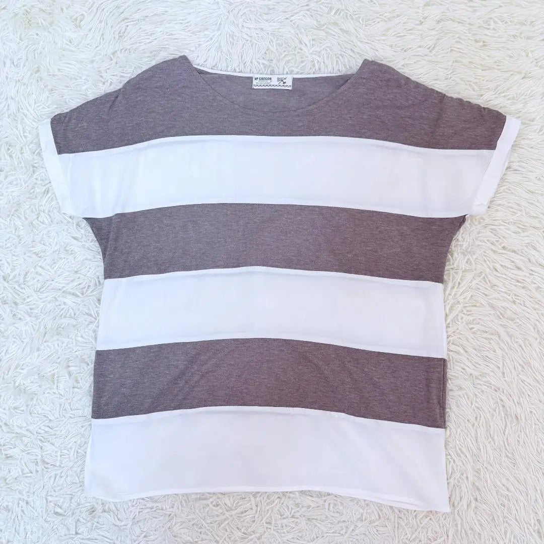 McGregor Boat Neck Drop Shoulder Casual Striped T-Shirt M